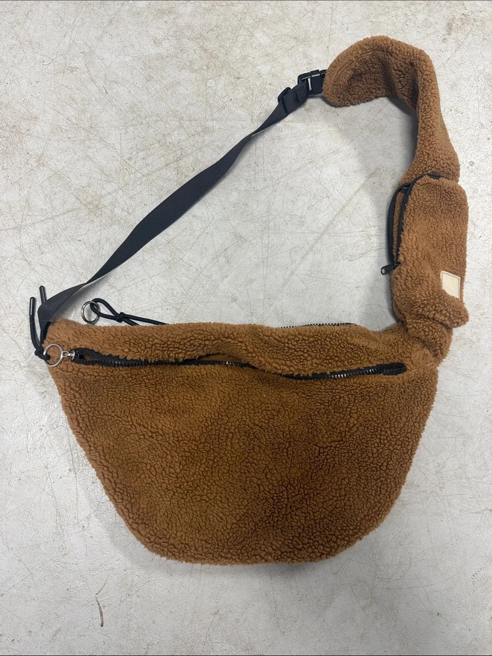 FP Movement Brown Sherpa Crossbody Sling Bag Like NEW